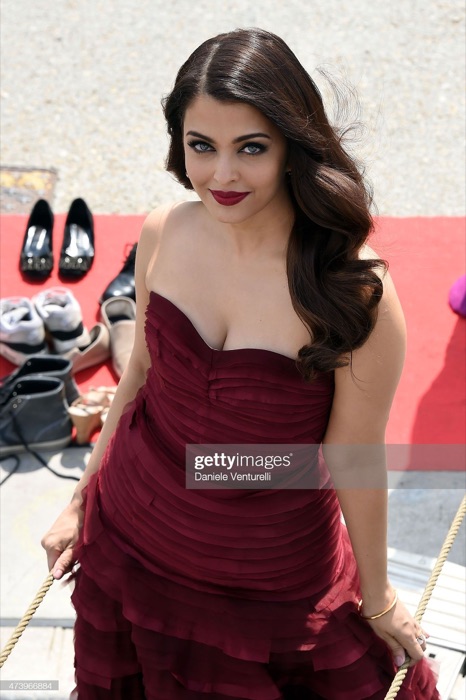 Aishwarya Rai wearing Wine Berry