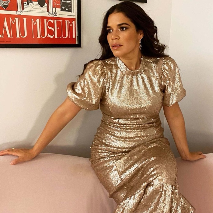 America Ferrera wearing Antique Gold