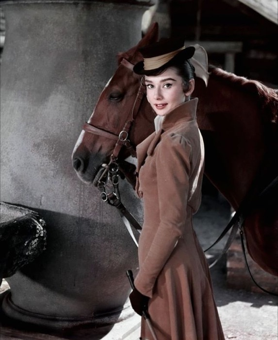 Audrey Hepburn in Tan