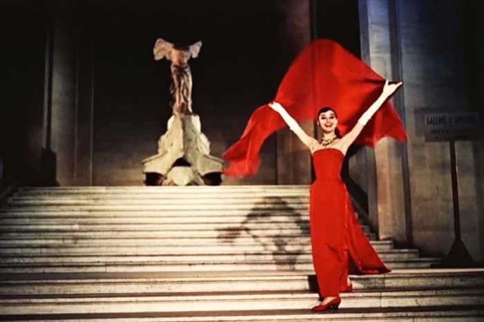 Audrey Hepburn wearing Cherry Red