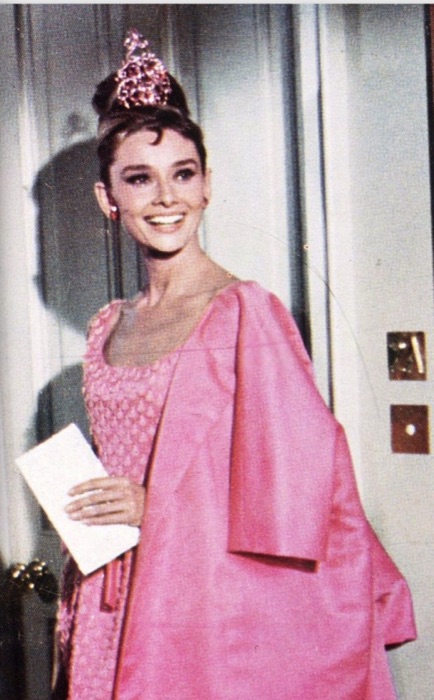 Audrey Hepburn wearing Magenta