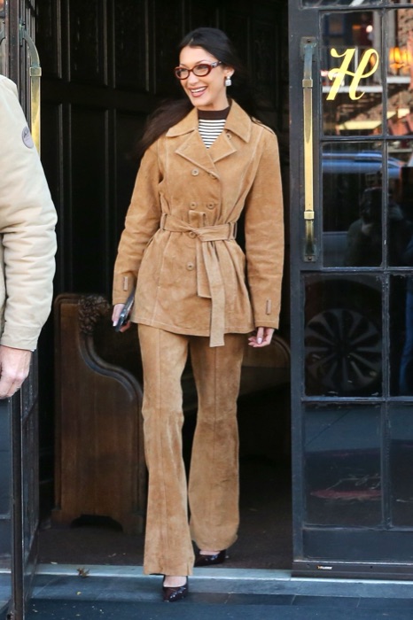 Bella Hadid in Tan