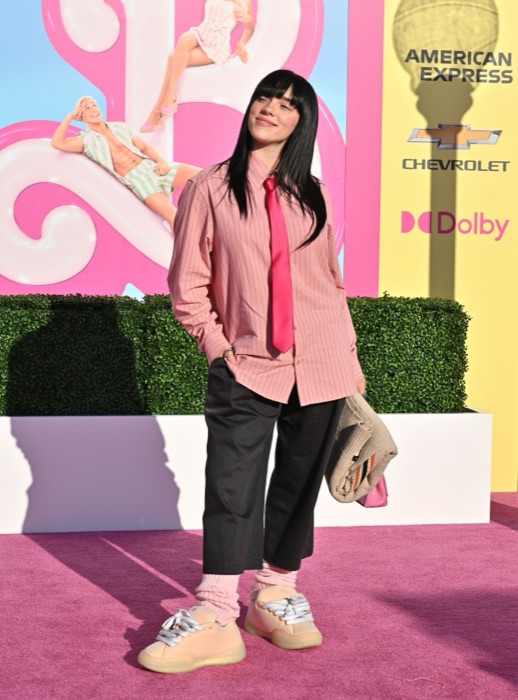 Billie Eilish wearing Hot Pink