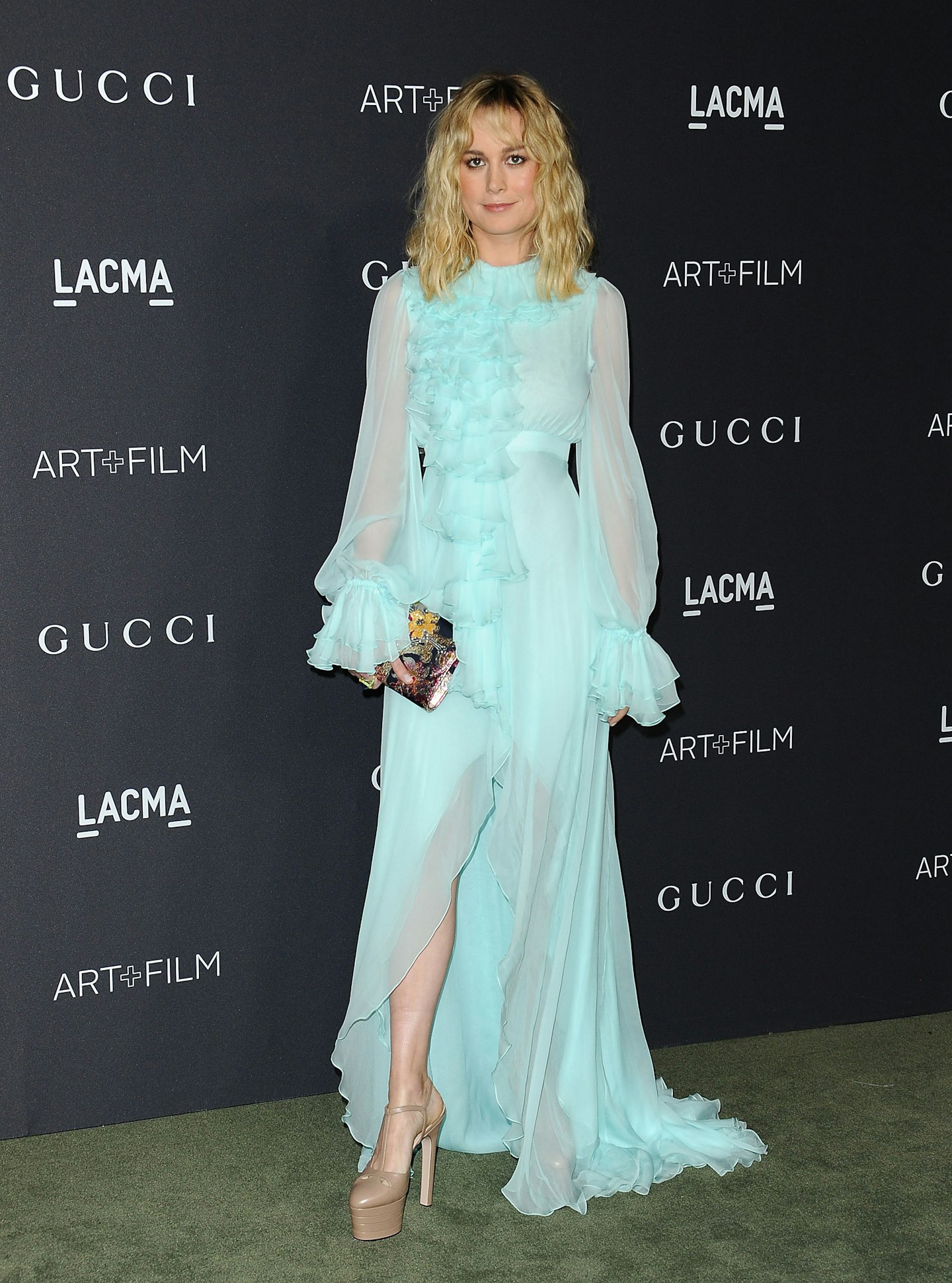 Brie Larson wearing Sage Sorbet