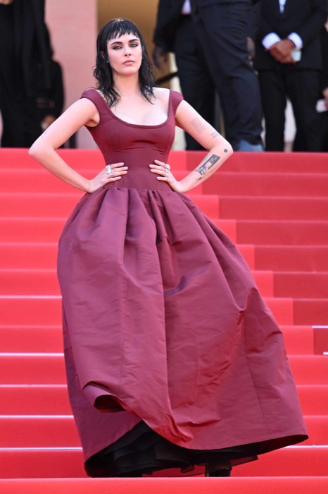 Cara Delevingne wearing Dusty Burgundy