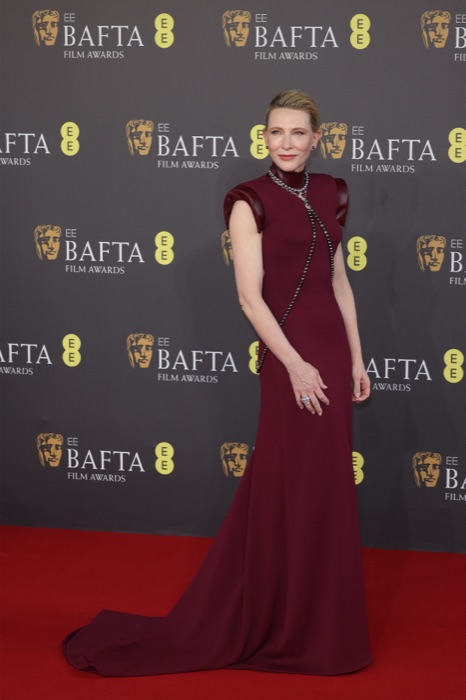 Cate Blanchett in Dark Burgundy