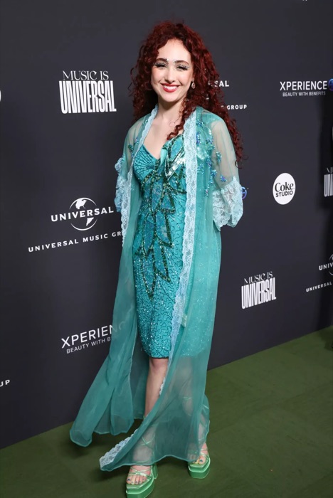 Chappell Roan wearing Forest Green