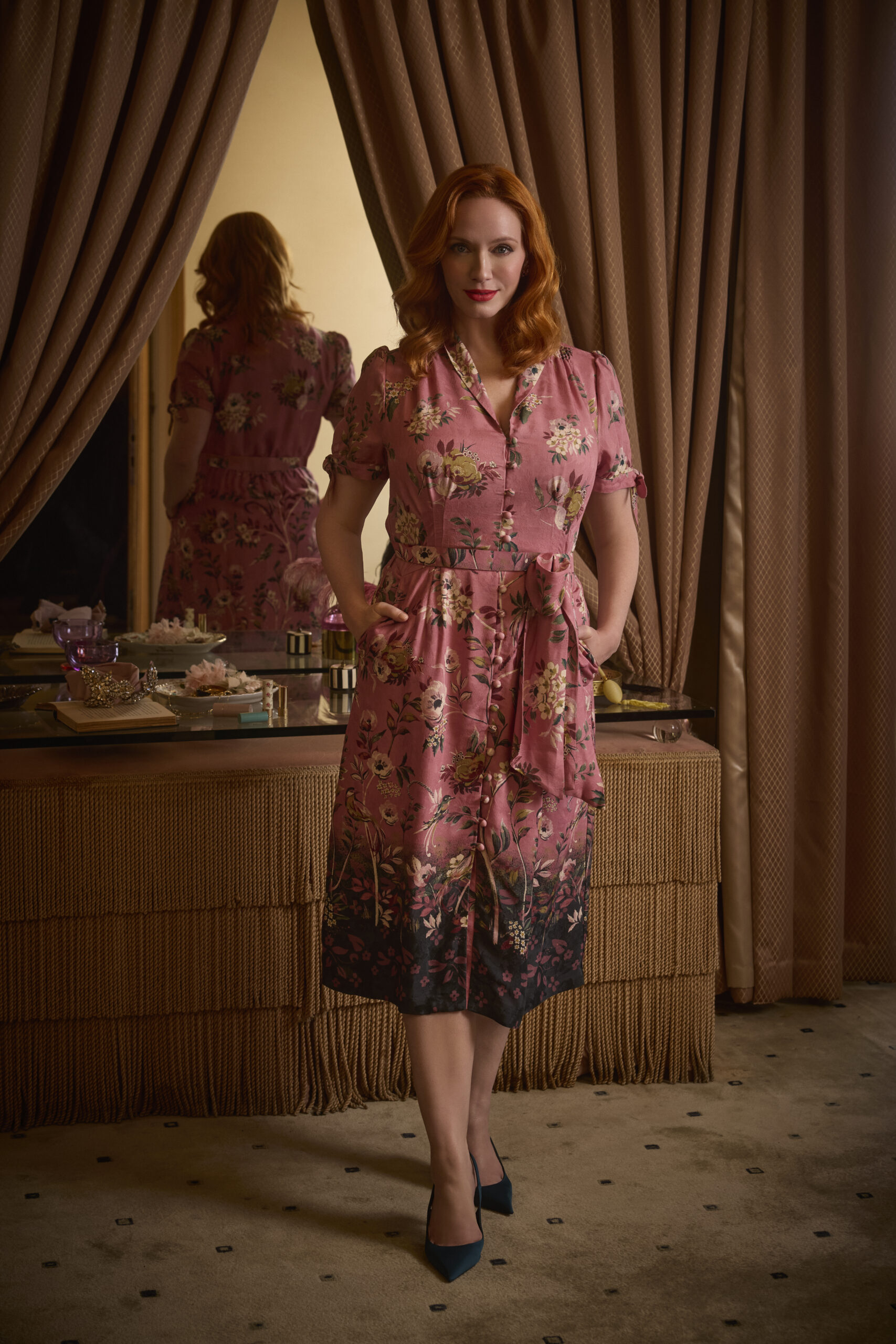 Christina Hendricks in Hot Pink