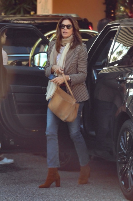Cindy Crawford wearing Soft Camel