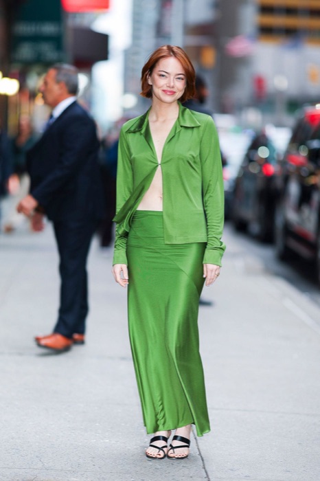 Emma Stone wearing Fresh Grass