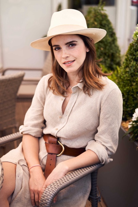 Emma Watson wearing Champagne