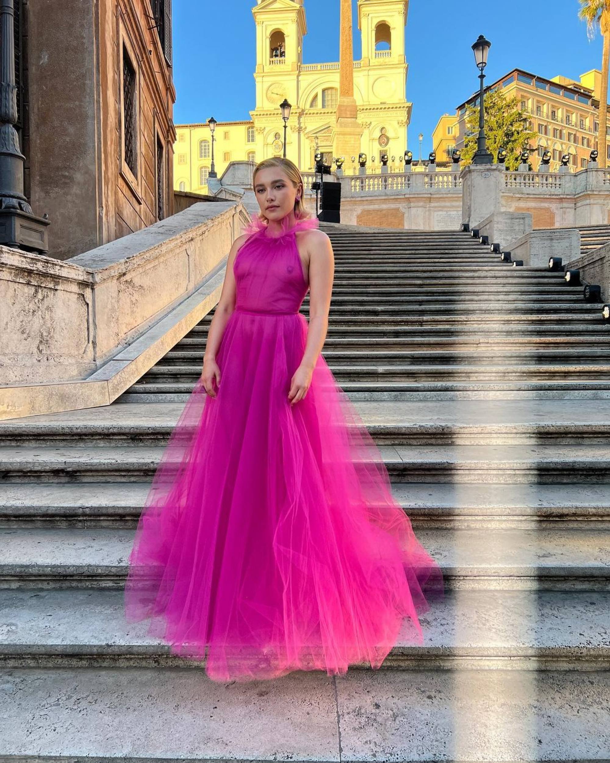 Florence Pugh in Plum