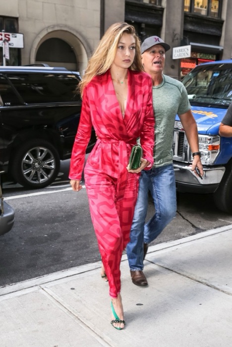 Gigi Hadid in Hot Pink