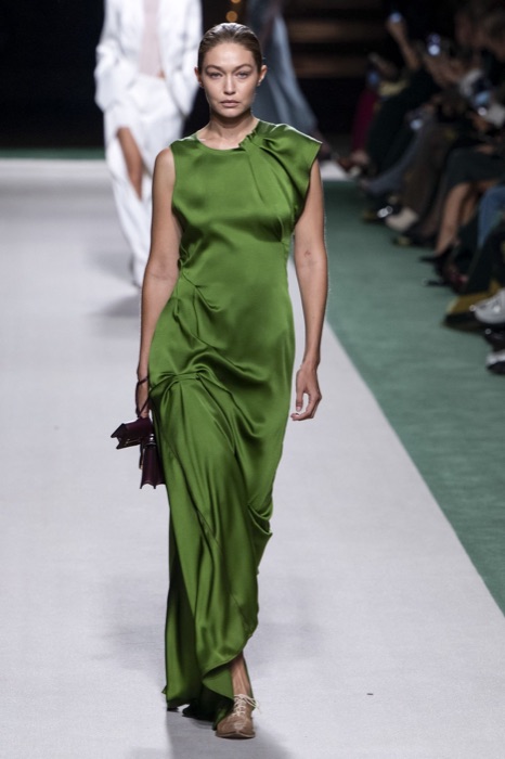 Gigi Hadid wearing Moss Green