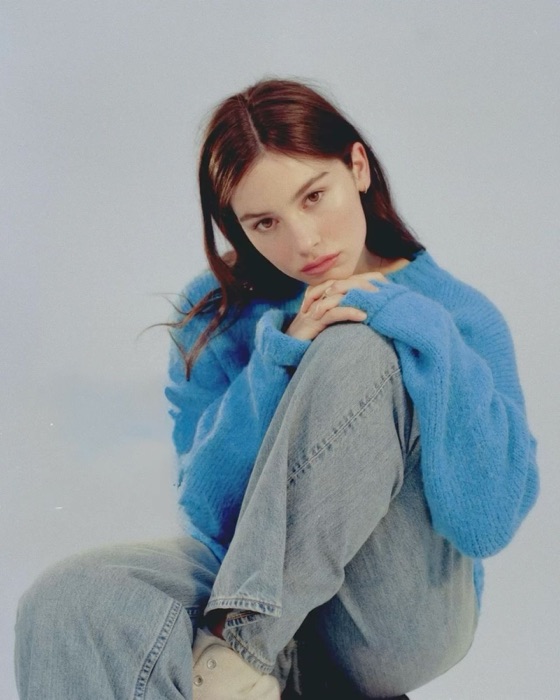 Gracie Abrams wearing Foggy Blue