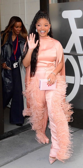 Halle Bailey in Pastel Pink