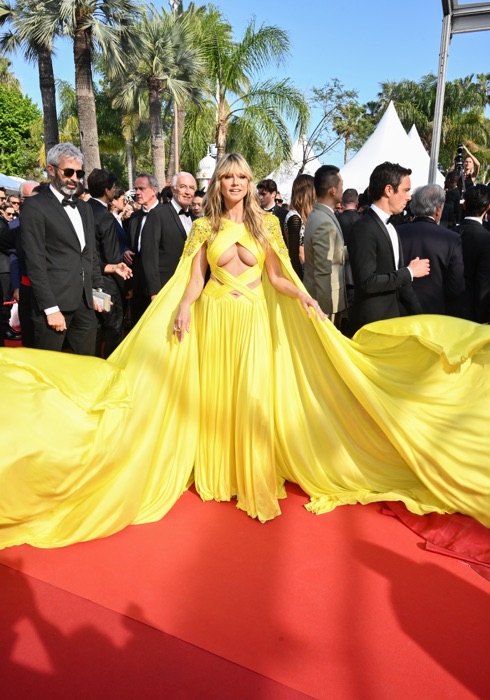 Heidi Klum wearing Golden Yellow