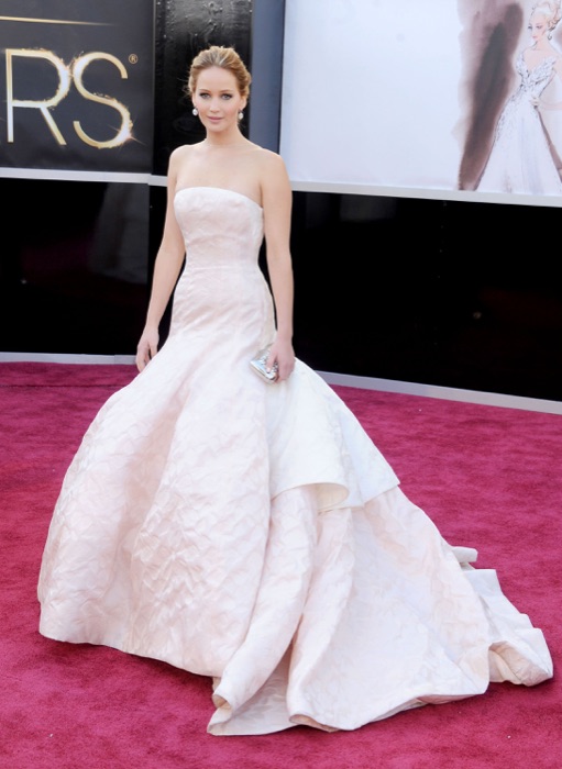 Jennifer Lawrence wearing Dusty Peach