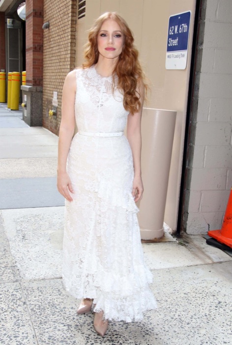 Jessica Chastain in Optic White