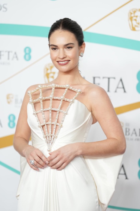 Lily James in Optic White