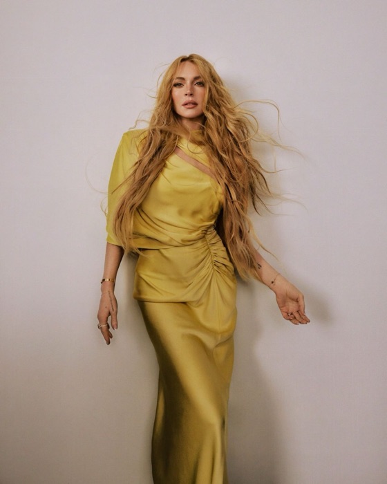 Lindsay Lohan wearing Marigold