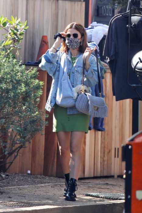 Lucy Hale wearing Emerald