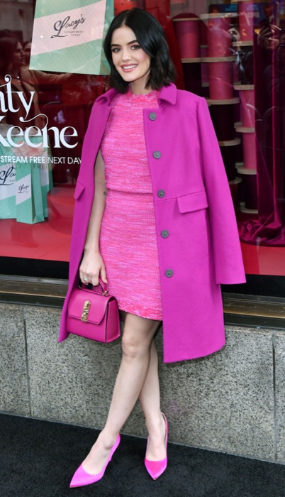 Lucy Hale wearing Hot Pink