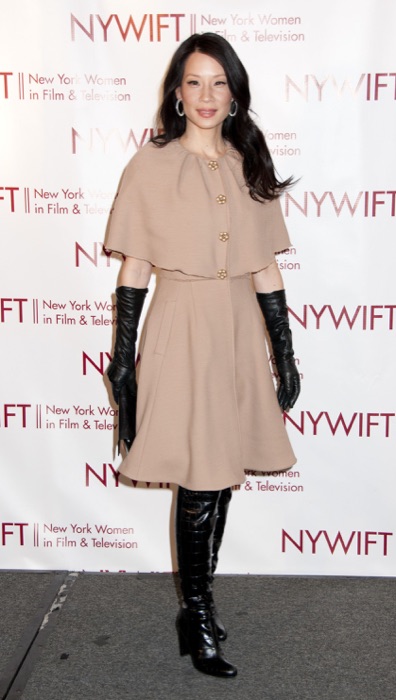 Lucy Liu in Tan