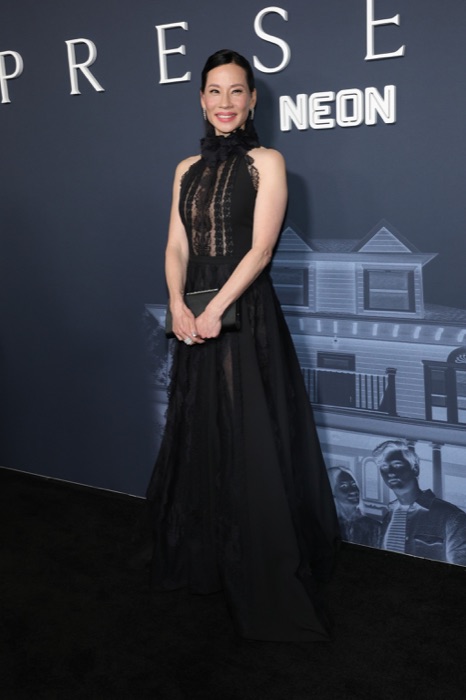 Lucy Liu wearing Jet Black