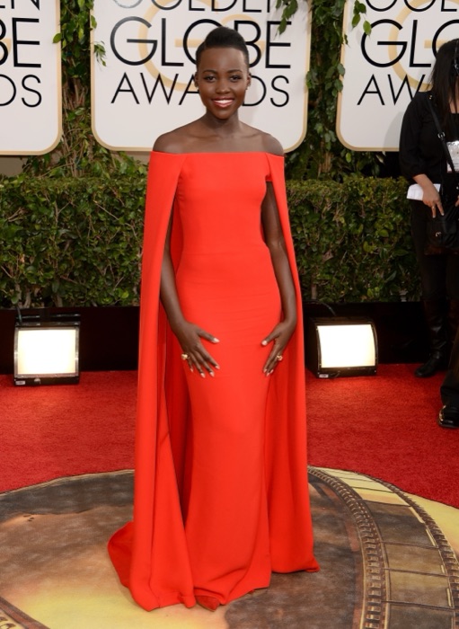 Lupita Nyong'o wearing Garnet