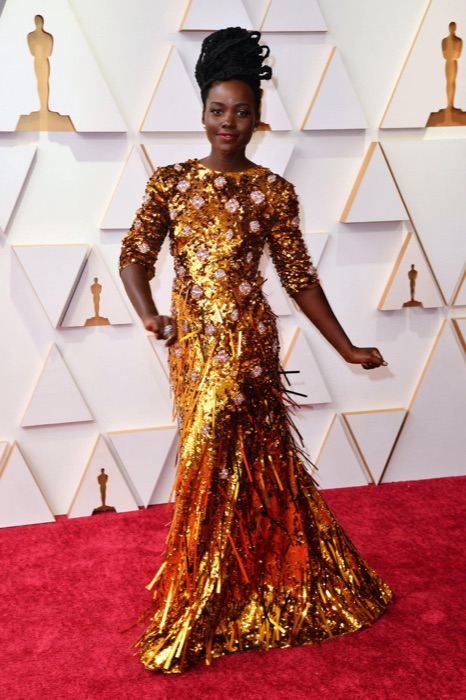 Lupita Nyong'o wearing Antique Gold
