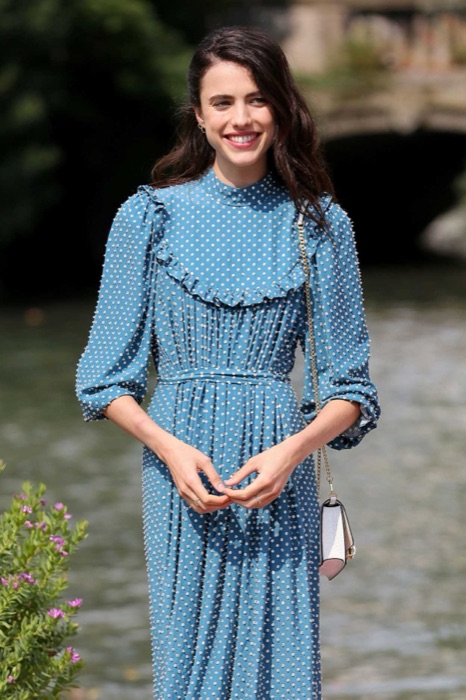 Margaret Qualley wearing Powder Blue