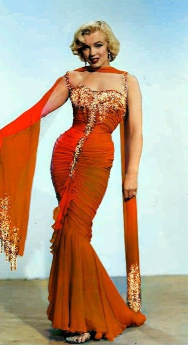 Marilyn Monroe in Bright Orange