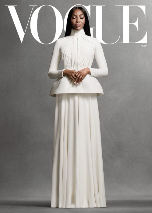 Naomi Campbell in Optic White