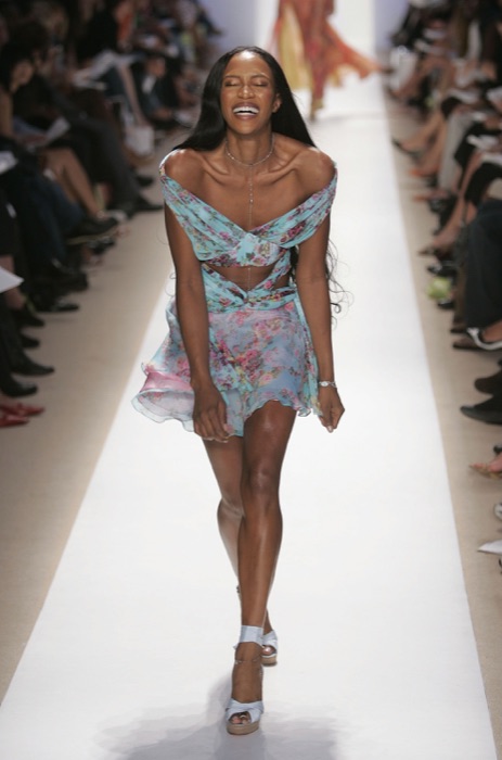Naomi Campbell in Baby Blue