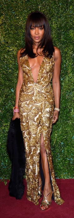 Naomi Campbell wearing Antique Gold