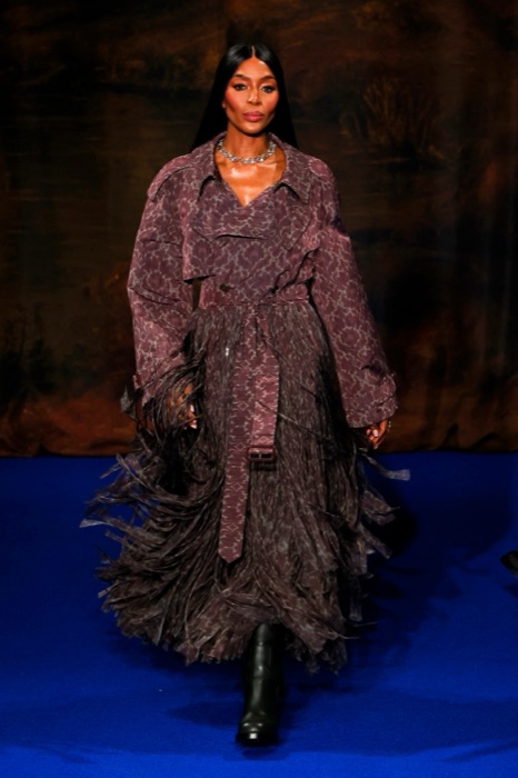 Naomi Campbell wearing Mahogany