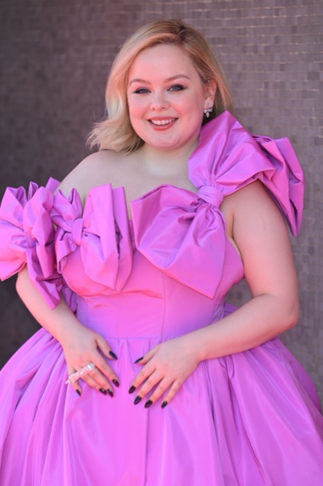 Nicola Coughlan wearing Cool Mauve