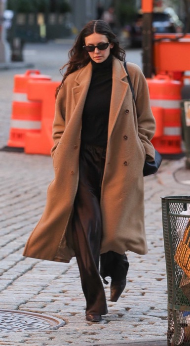 Nina Dobrev in Warm Beige