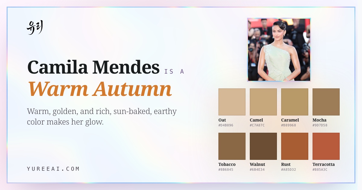 Camila Mendes is a Warm Autumn, with her best colors