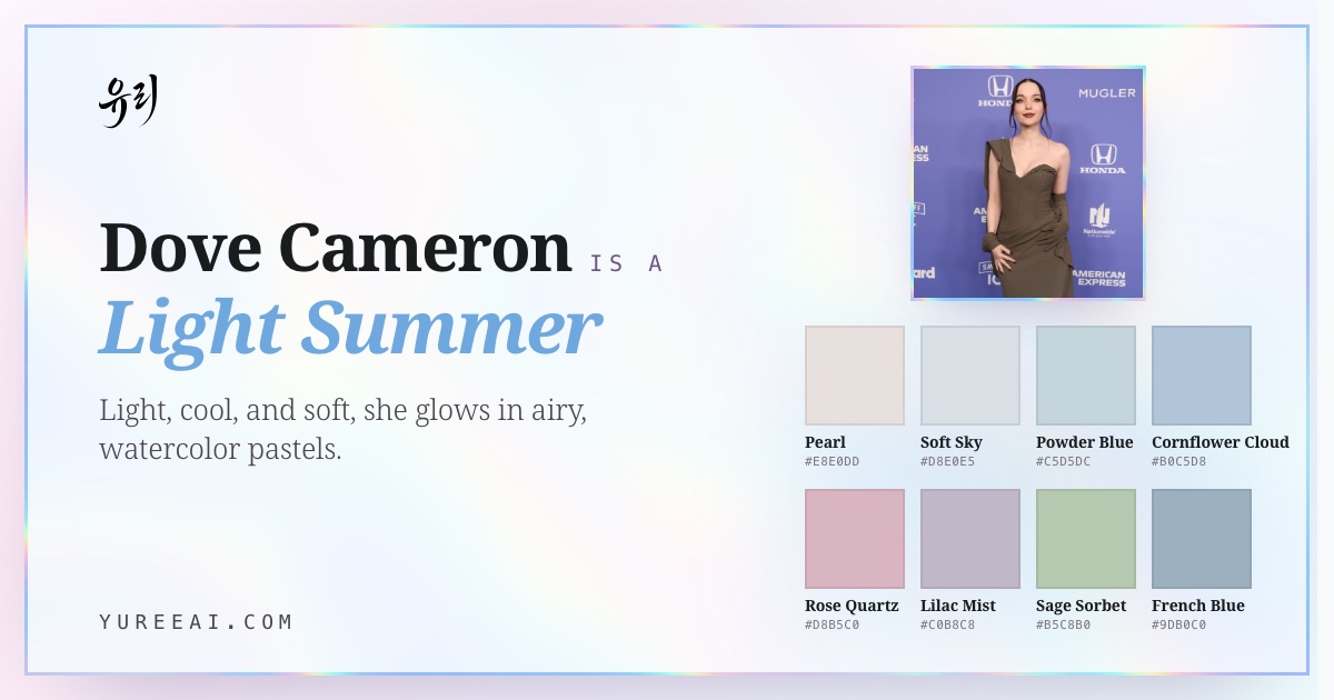 Dove Cameron is a Light Summer, with her best colors