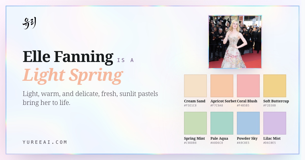 Elle Fanning is a Light Spring, with her best colors