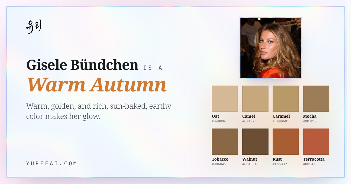 Gisele Bündchen is a Warm Autumn, with her best colors