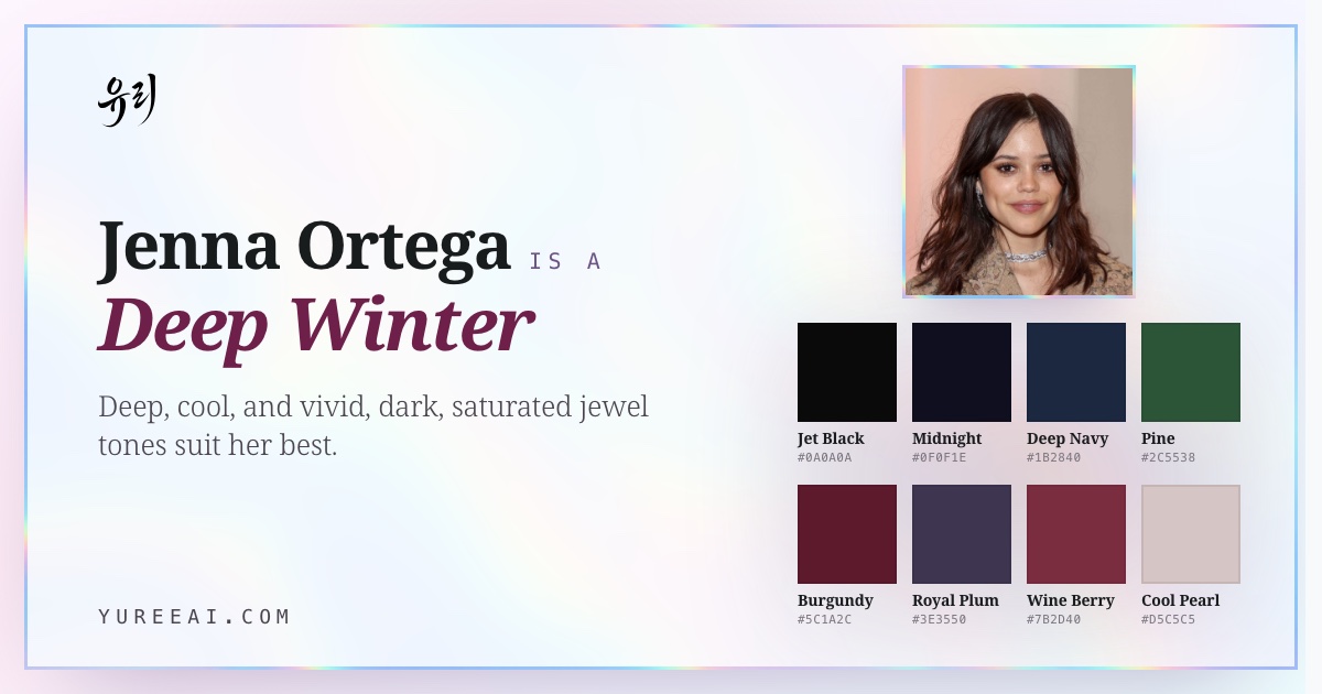 Jenna Ortega is a Deep Winter, with her best colors