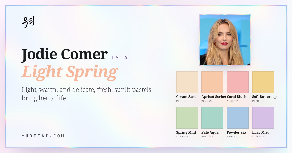 Jodie Comer is a Light Spring, with her best colors