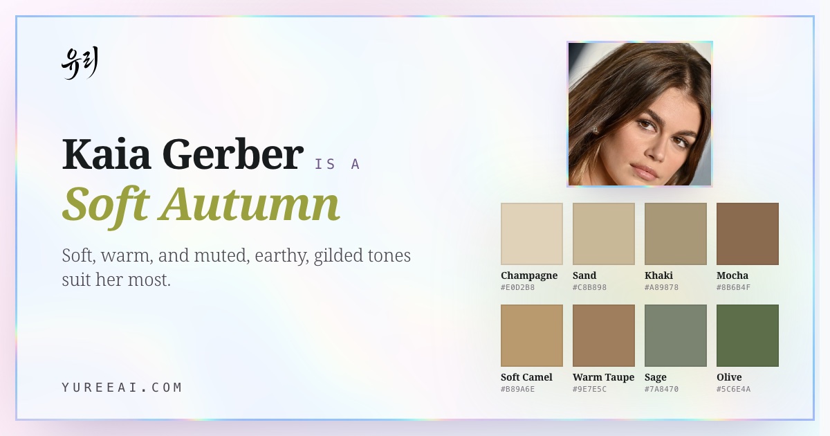 Kaia Gerber is a Soft Autumn, with her best colors