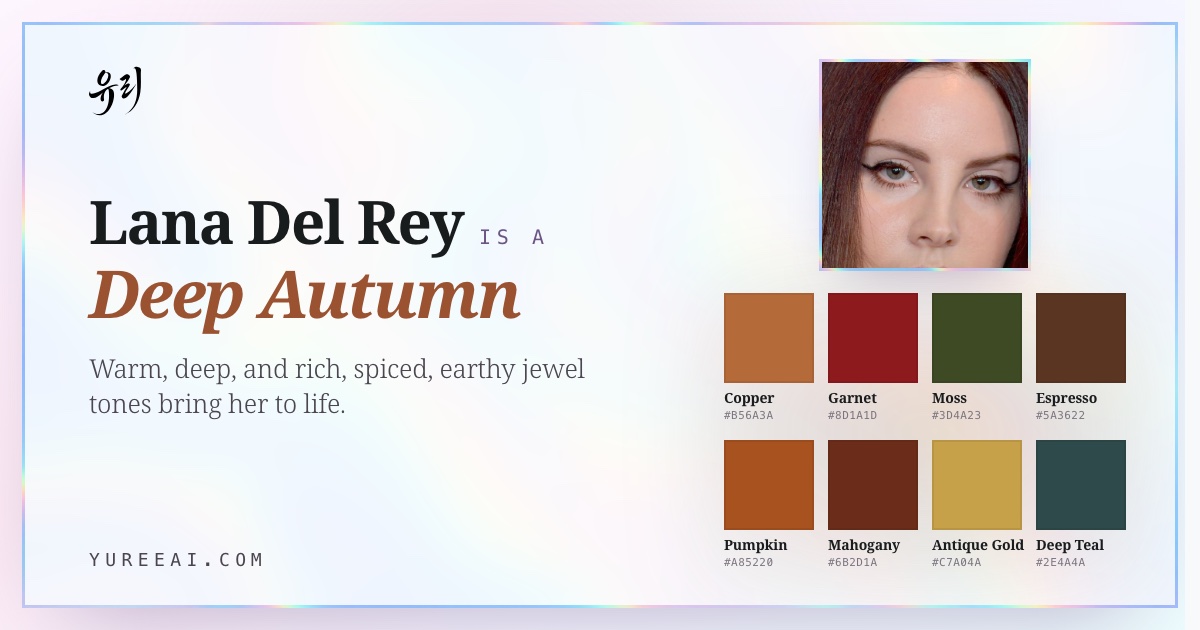 Lana Del Rey is a Deep Autumn, with her best colors