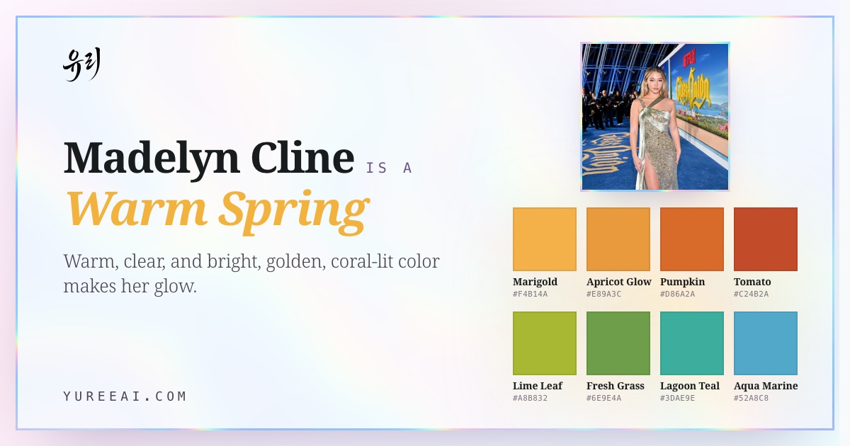 Madelyn Cline is a Warm Spring, with her best colors