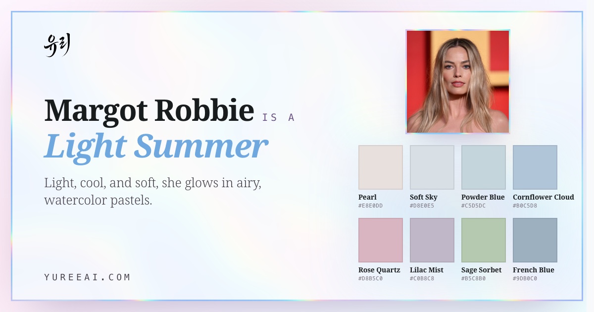Margot Robbie is a Light Summer, with her best colors