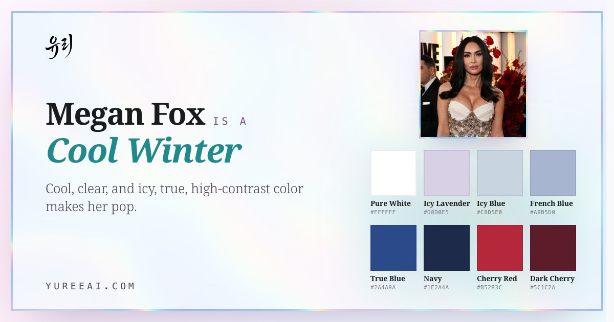 Megan Fox is a Cool Winter, with her best colors